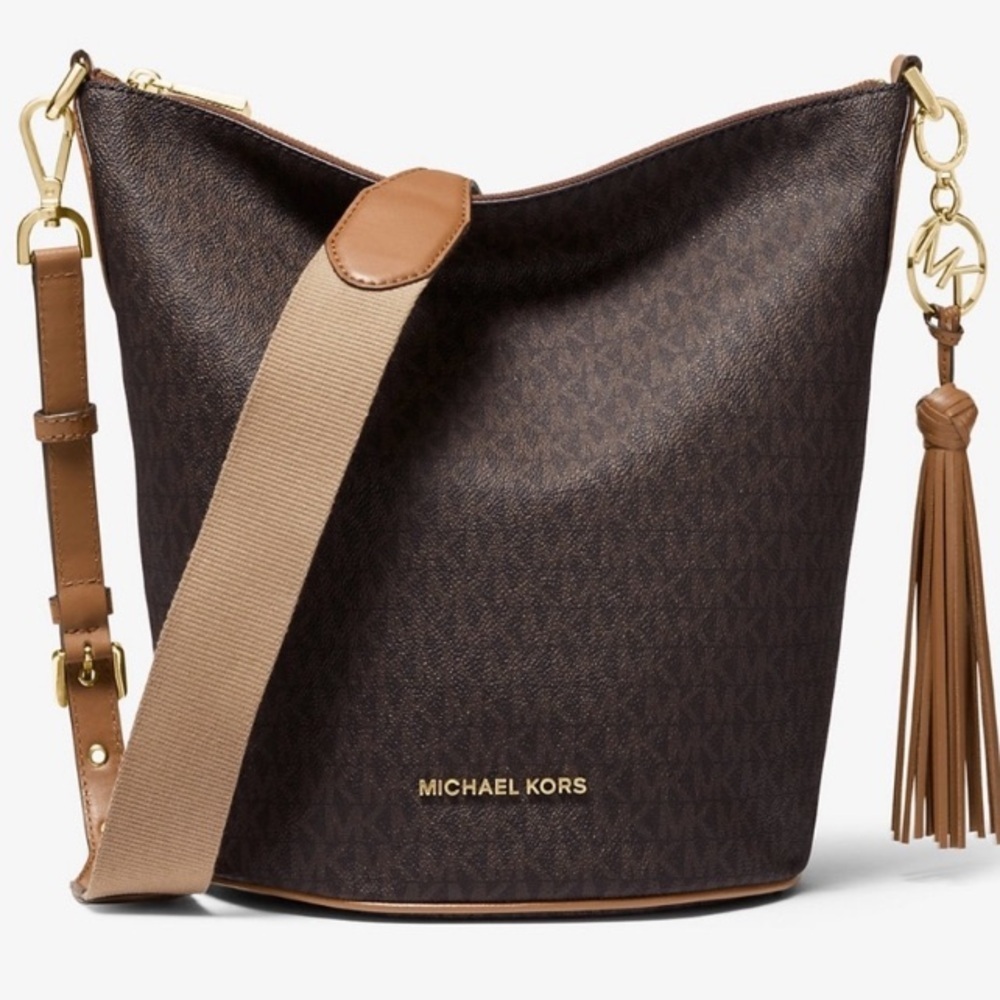 Michael Kors Brooke Medium Logo Bucket Bag Authentic New with Tags & Dust Bag